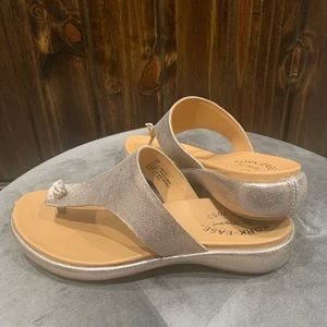 Kork-Ease metallic slip on thong sandal